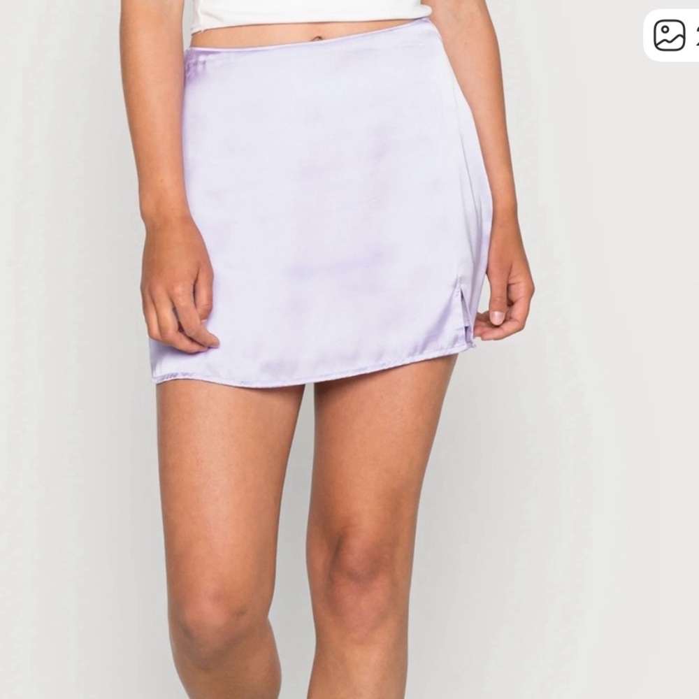 Hollister Purple Satin Mini Skirt